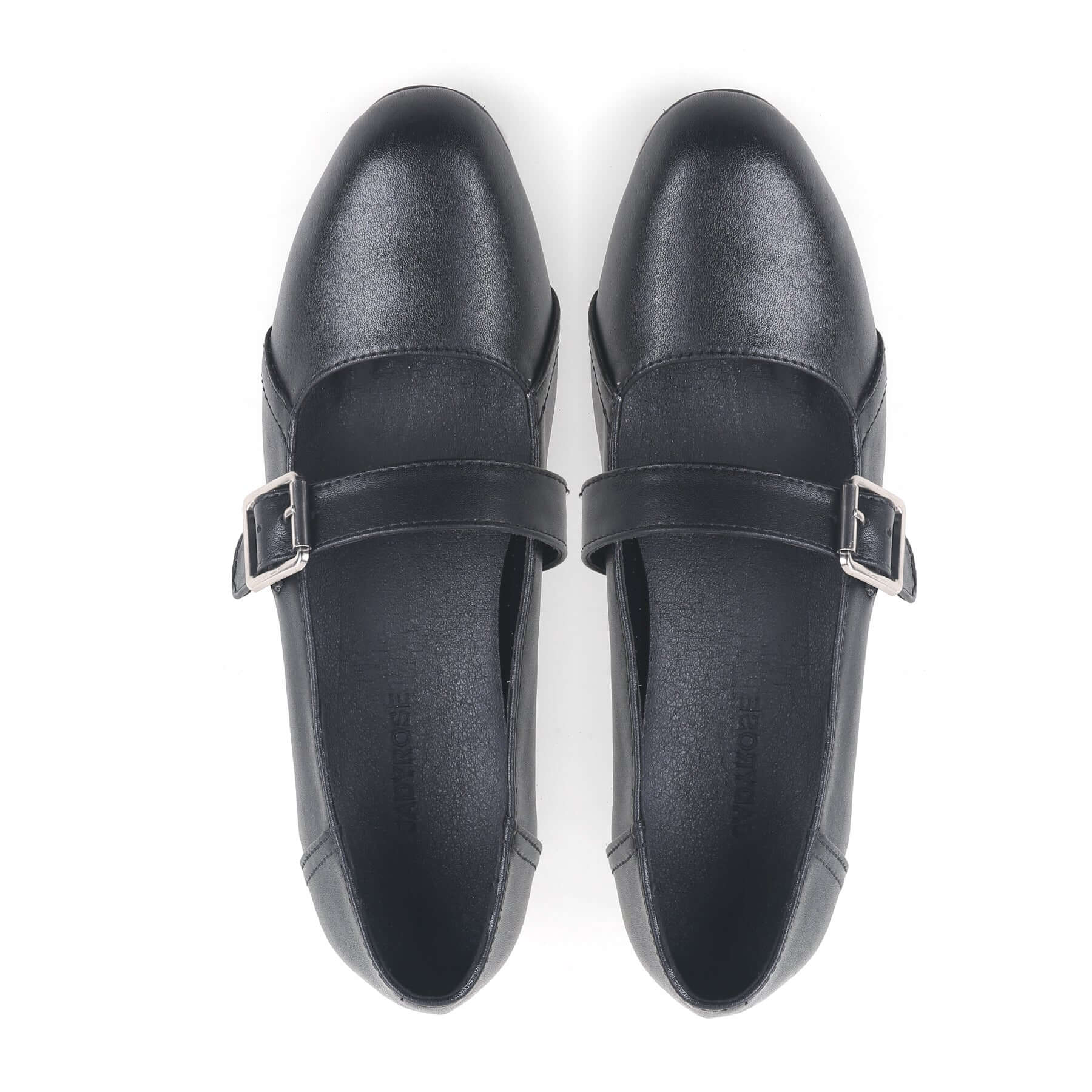 Casual Fringed Black Leather Mary Jane Shoes-4