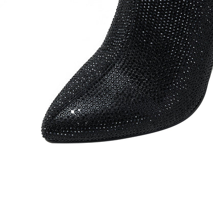 Glam Embellished Ankle Boots-4