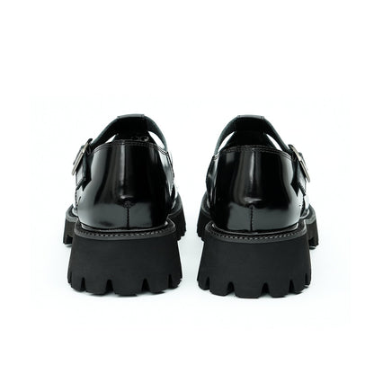 Glossy Calfskin Modern Roman Sandals for Men-4