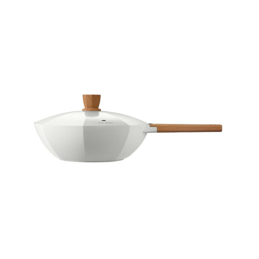 Italiano Octagonal 30cm White Non-stick Wok Pan - The Epitome of Culinary Excellence-0