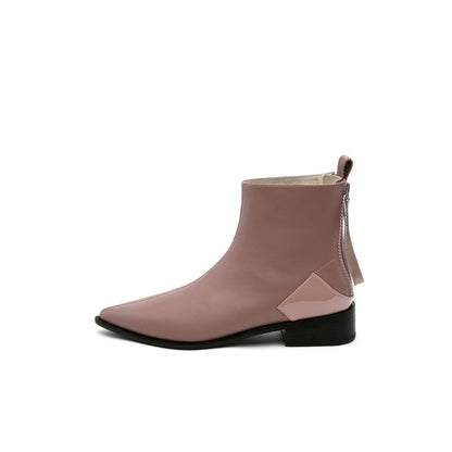 Leather Back-Zip Walking Boots-5