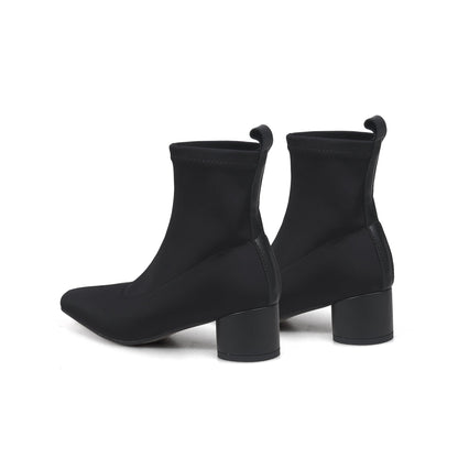 Leather Boots with Chunky Heels-4
