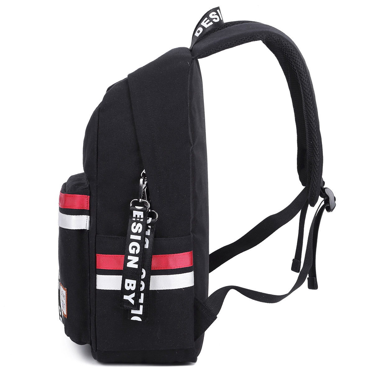 Leisure Waterproof Striped Backpack-2