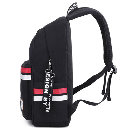 Leisure Waterproof Striped Backpack-2