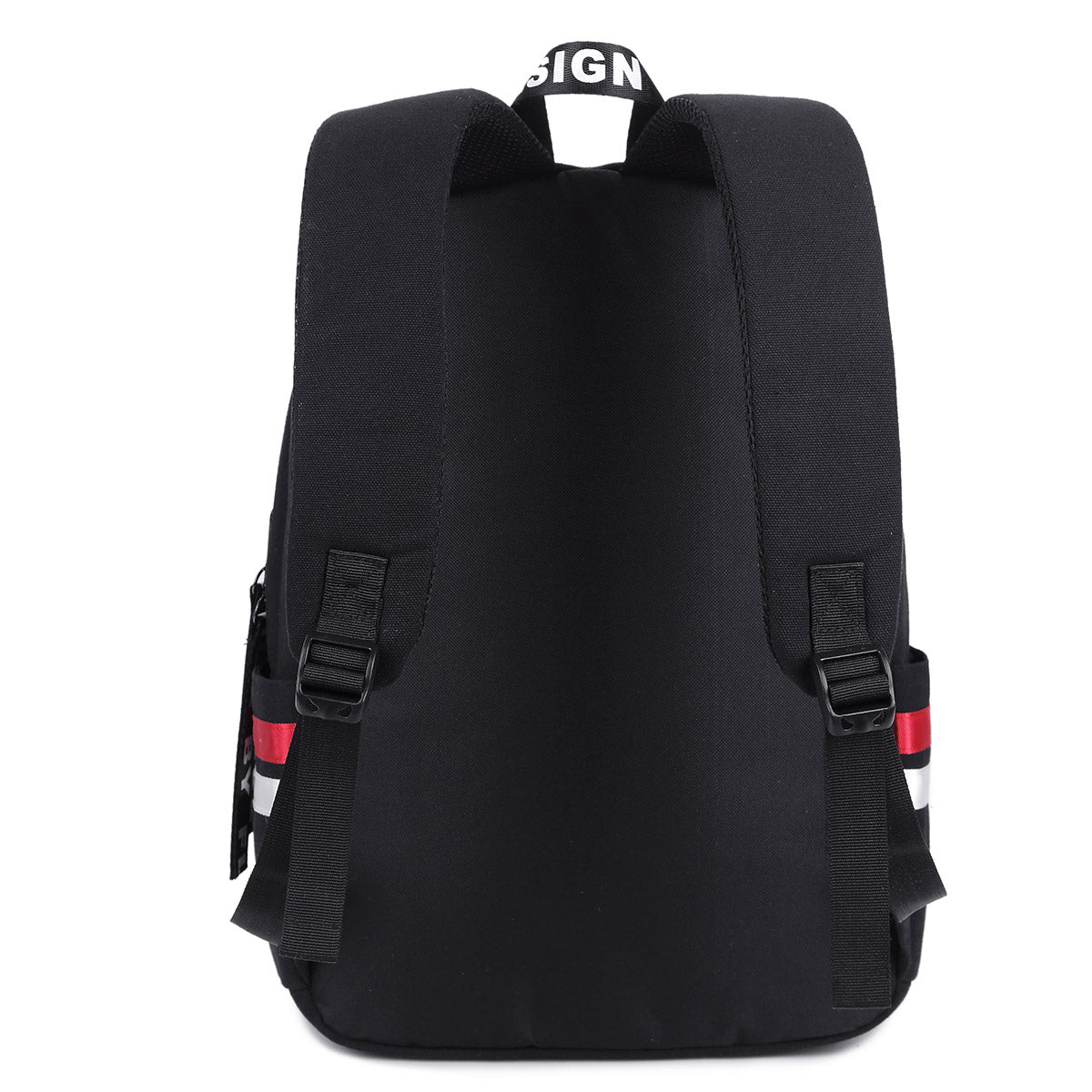 Leisure Waterproof Striped Backpack-4
