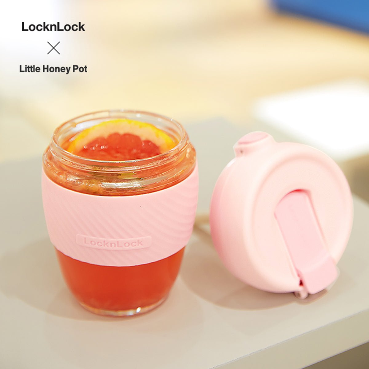 Little Honey Pot Dual-use Lid 400ml Pink Water Cup-1