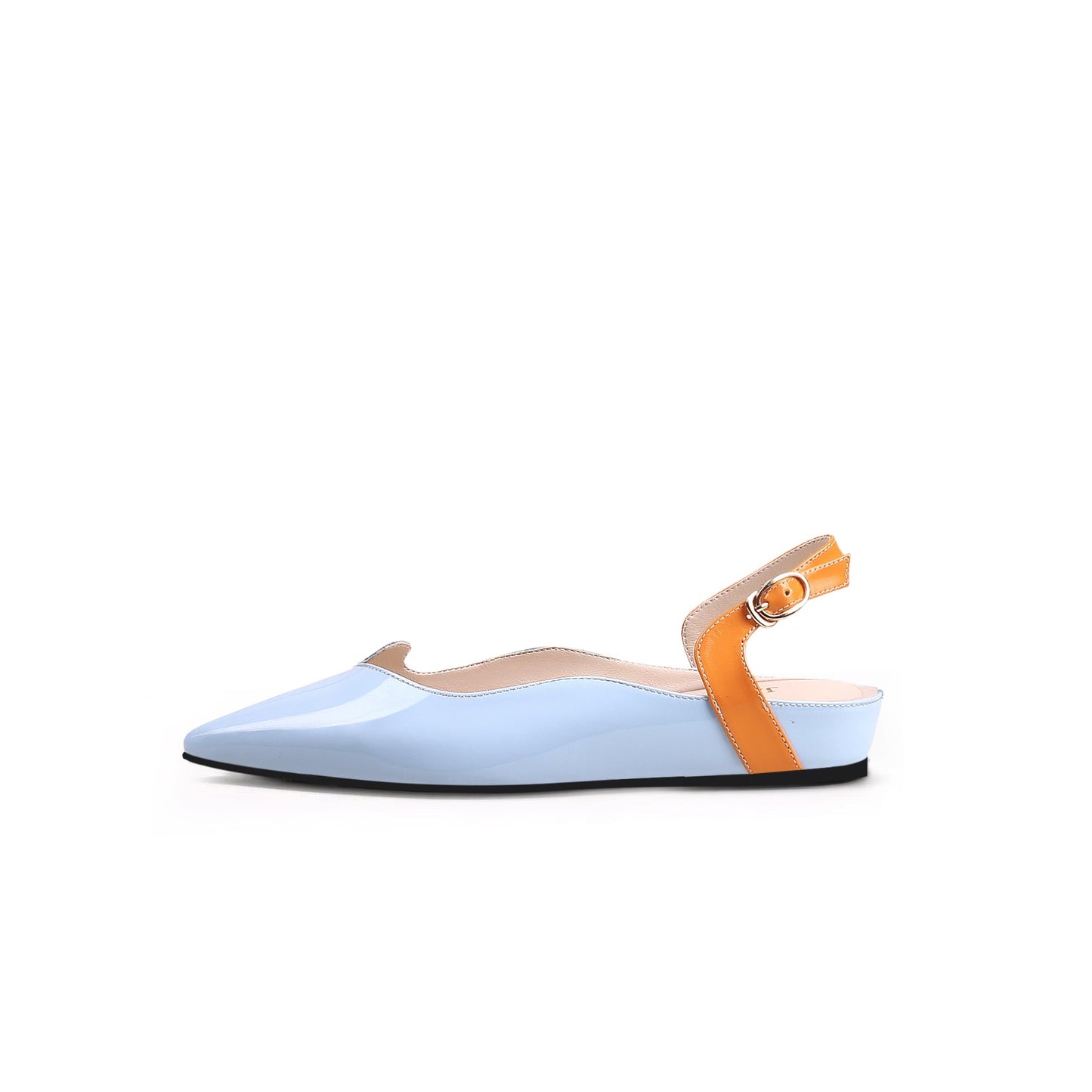 Low Platform Ankle Strap Leather Sandals-5