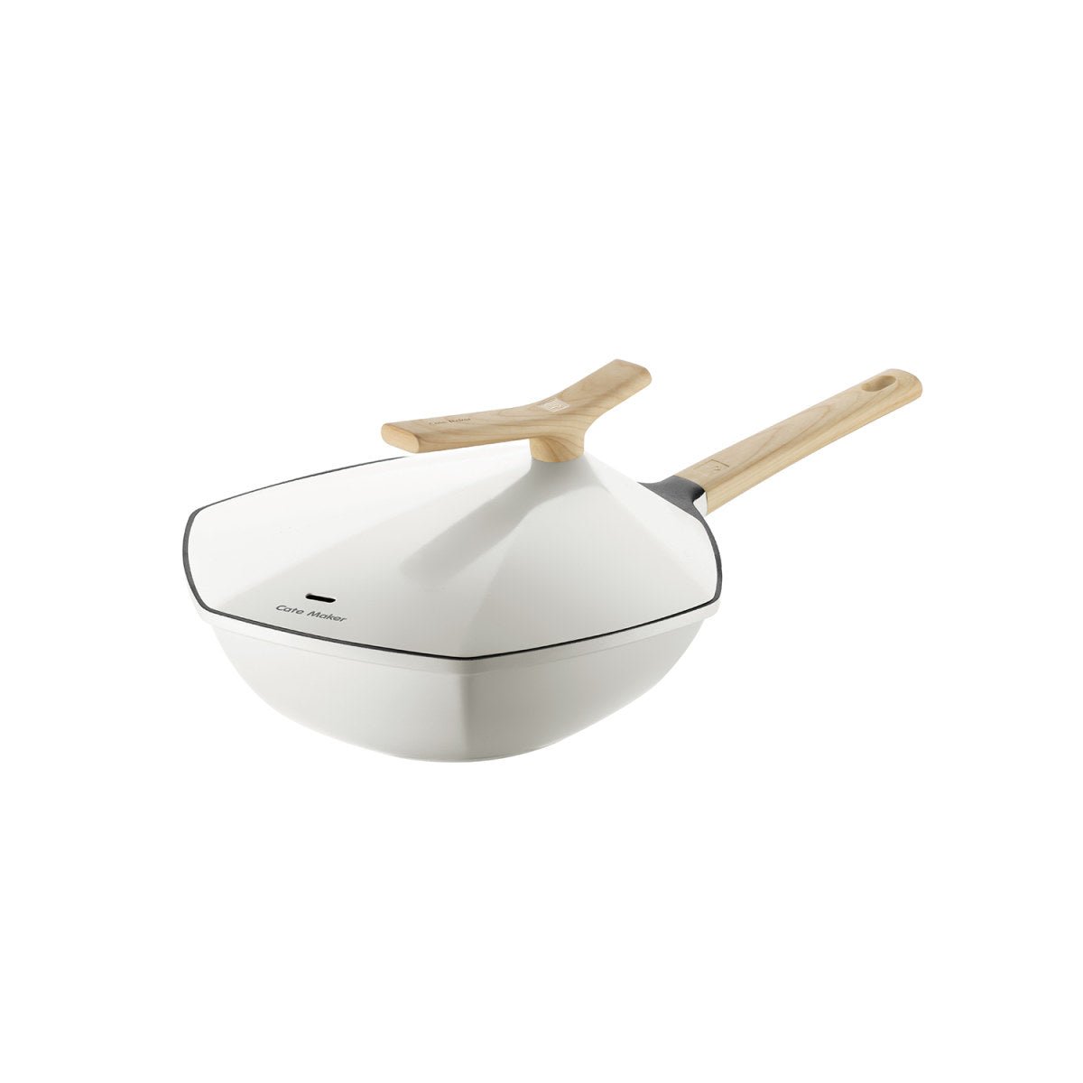 Maple Leaf 28cm White Non-stick Wok Pan - Elevate Your Culinary Experience-2