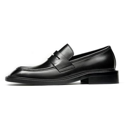 Men’s Calfskin Gradient Leather Loafers with Bold Reinforced Straps-0