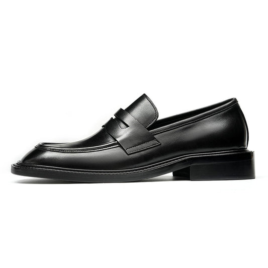 Men’s Calfskin Gradient Leather Loafers with Bold Reinforced Straps-0