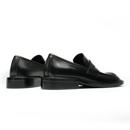 Men’s Calfskin Gradient Leather Loafers with Bold Reinforced Straps-3