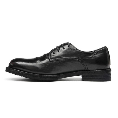 Men’s Classic Derby Shoes with Handcrafted Patina Finish-0