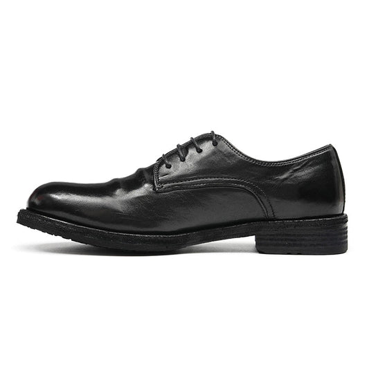 Men’s Classic Derby Shoes with Handcrafted Patina Finish-0