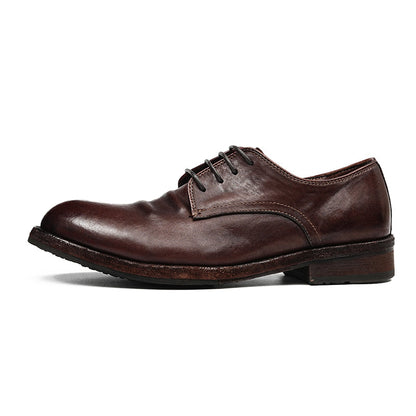 Men’s Classic Derby Shoes with Handcrafted Patina Finish-6