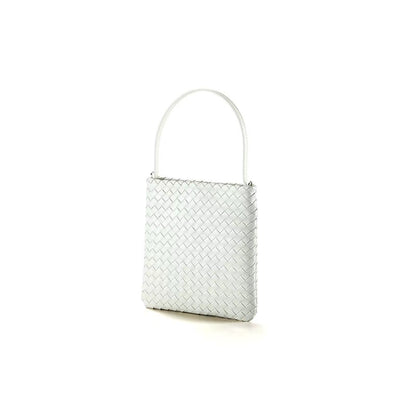 Mini Woven Lattice Tote Bag