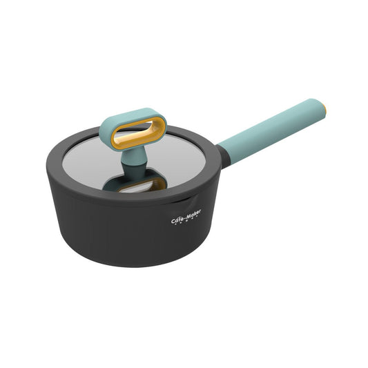 Nordic Starry Stone 18cm Black Non-stick Milk Pot - A Touch of Elegance in Your Kitchen-0
