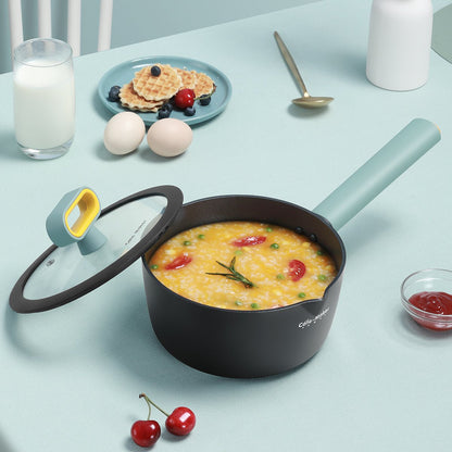 Nordic Starry Stone 18cm Black Non-stick Milk Pot - A Touch of Elegance in Your Kitchen-4