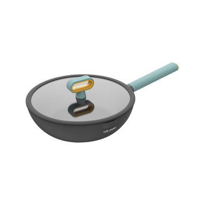 Nordic Starry Stone 28cm Black Non-stick Wok Pan - Elegance in Every Meal-0