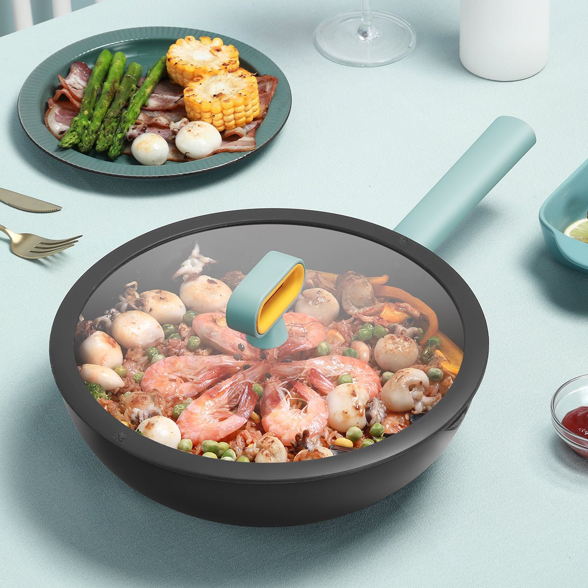 Nordic Starry Stone 28cm Black Non-stick Wok Pan - Elegance in Every Meal-4