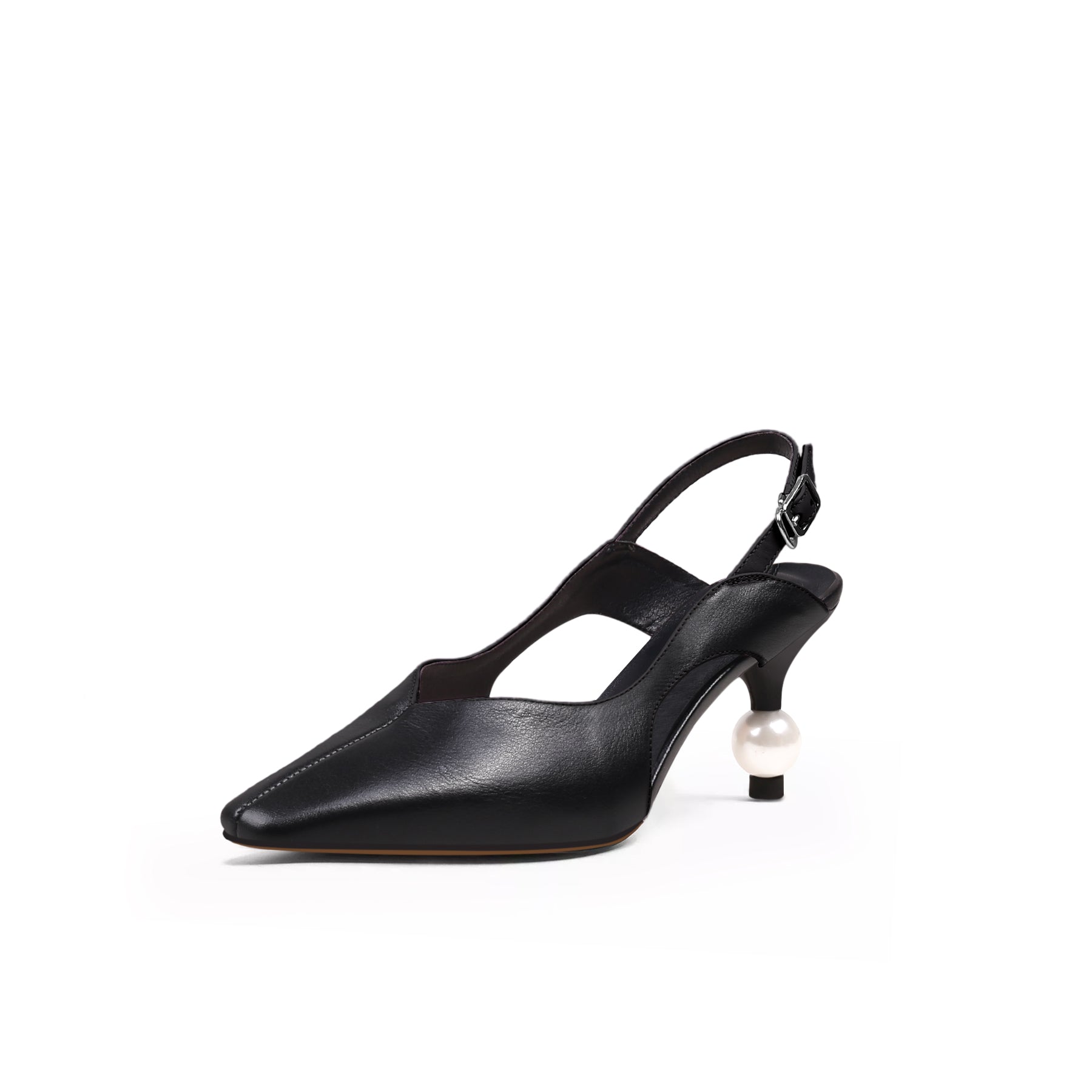 Pearl Heel Slingback Sandals-1