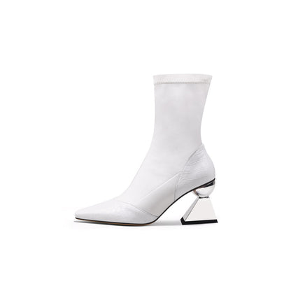 Pointed Toe Glam Ankle Boots-5