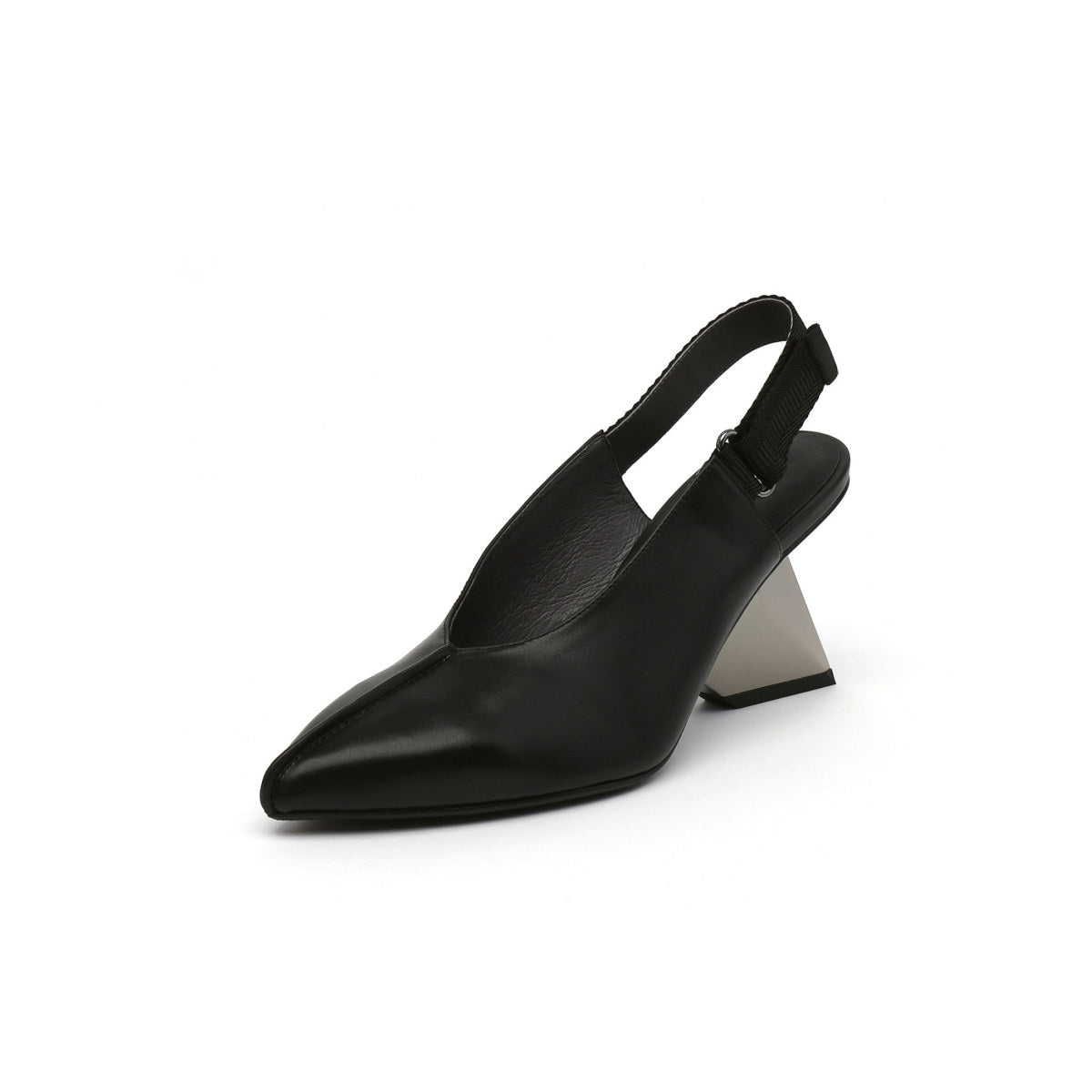 Pointed Toe Leather Slingback Sandals-1