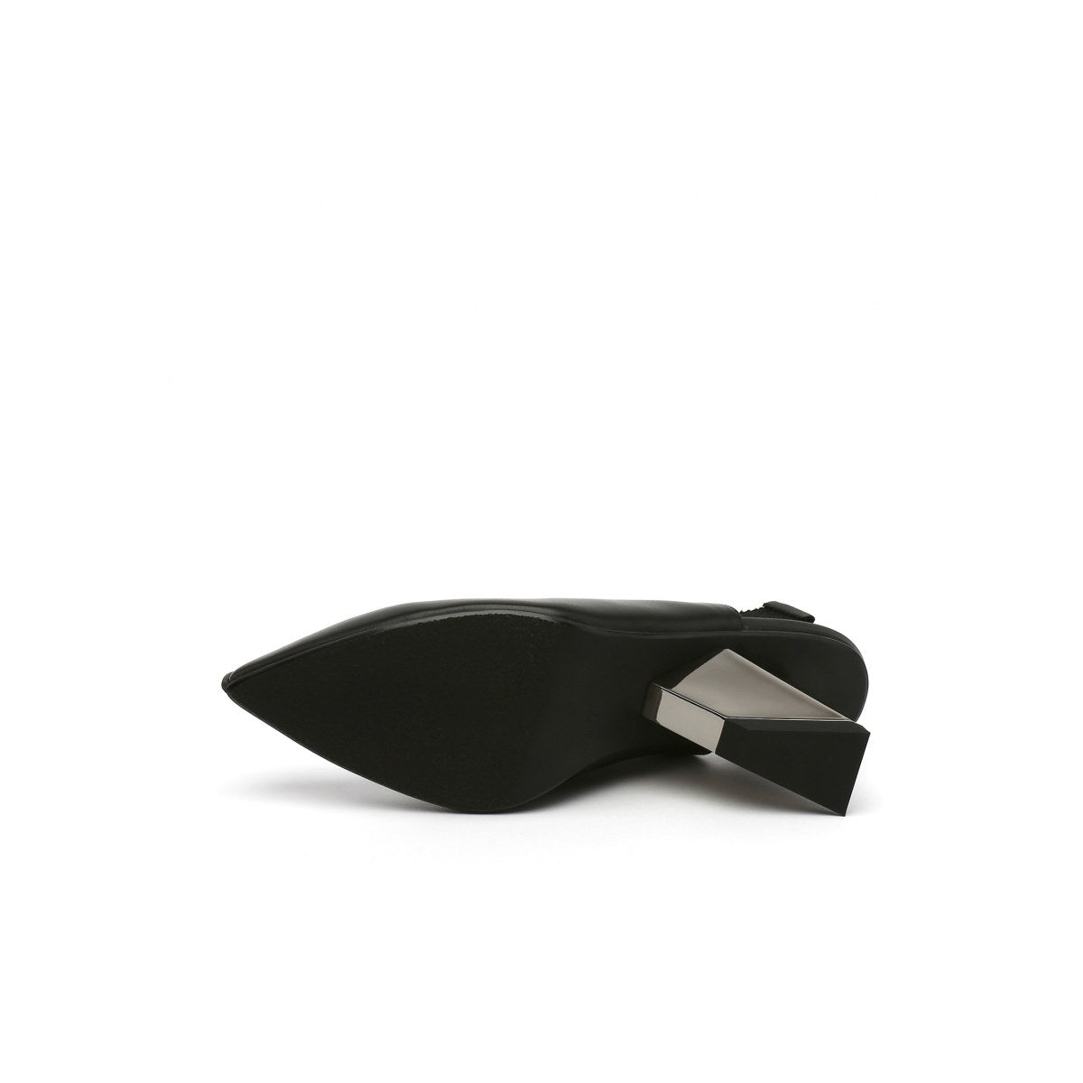 Pointed Toe Leather Slingback Sandals-4