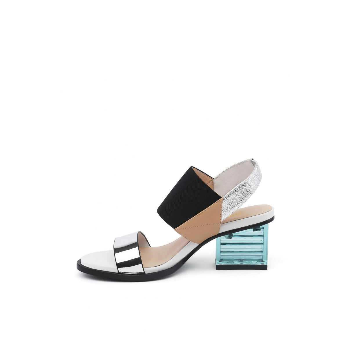 Pop Colored Crystal Heel Sandals-0