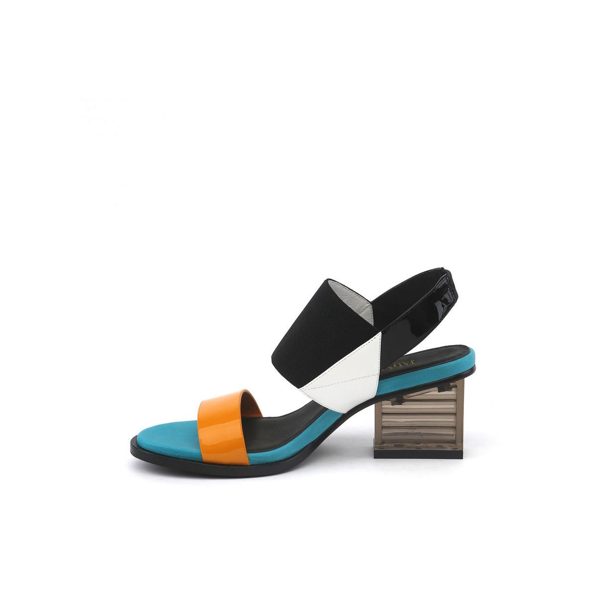 Pop Colored Crystal Heel Sandals-6