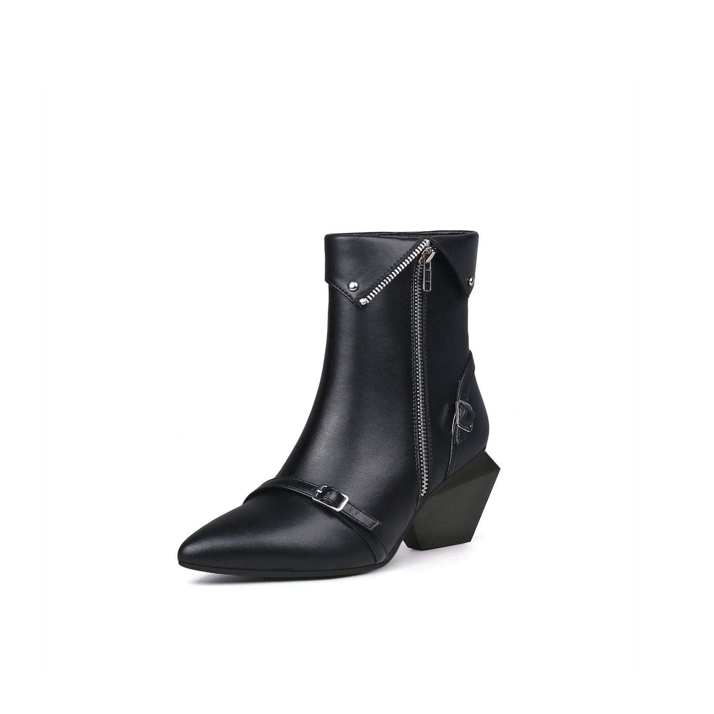 Rocking Side-zip Black Boots-1