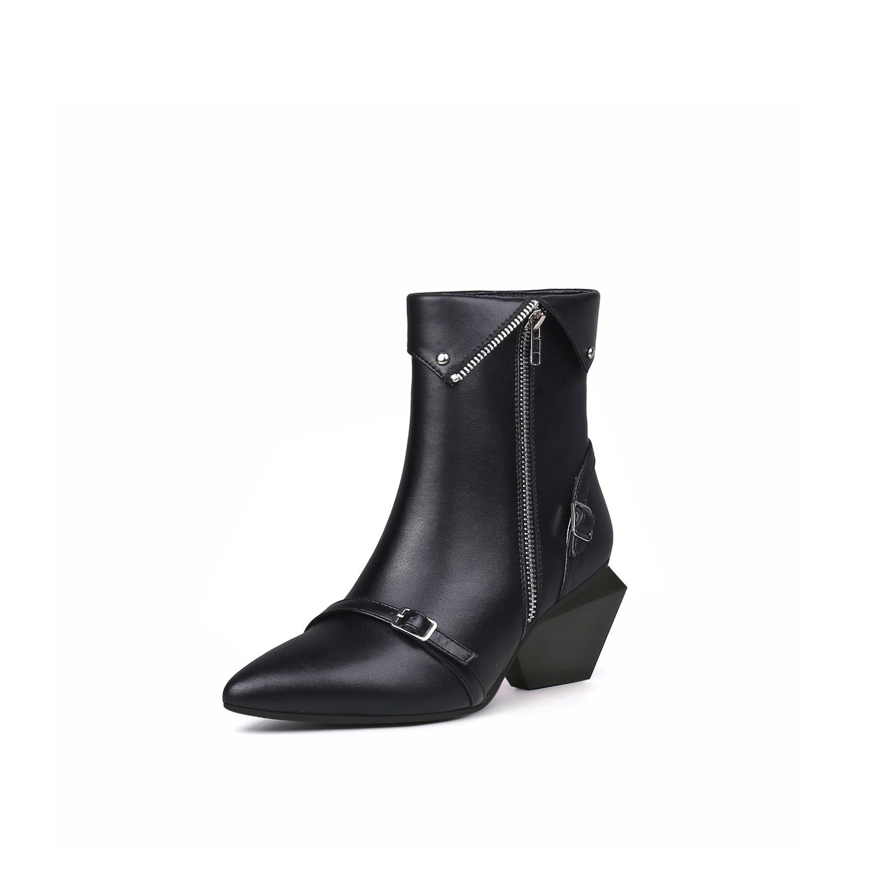 Rocking Side-zip Black Boots-1
