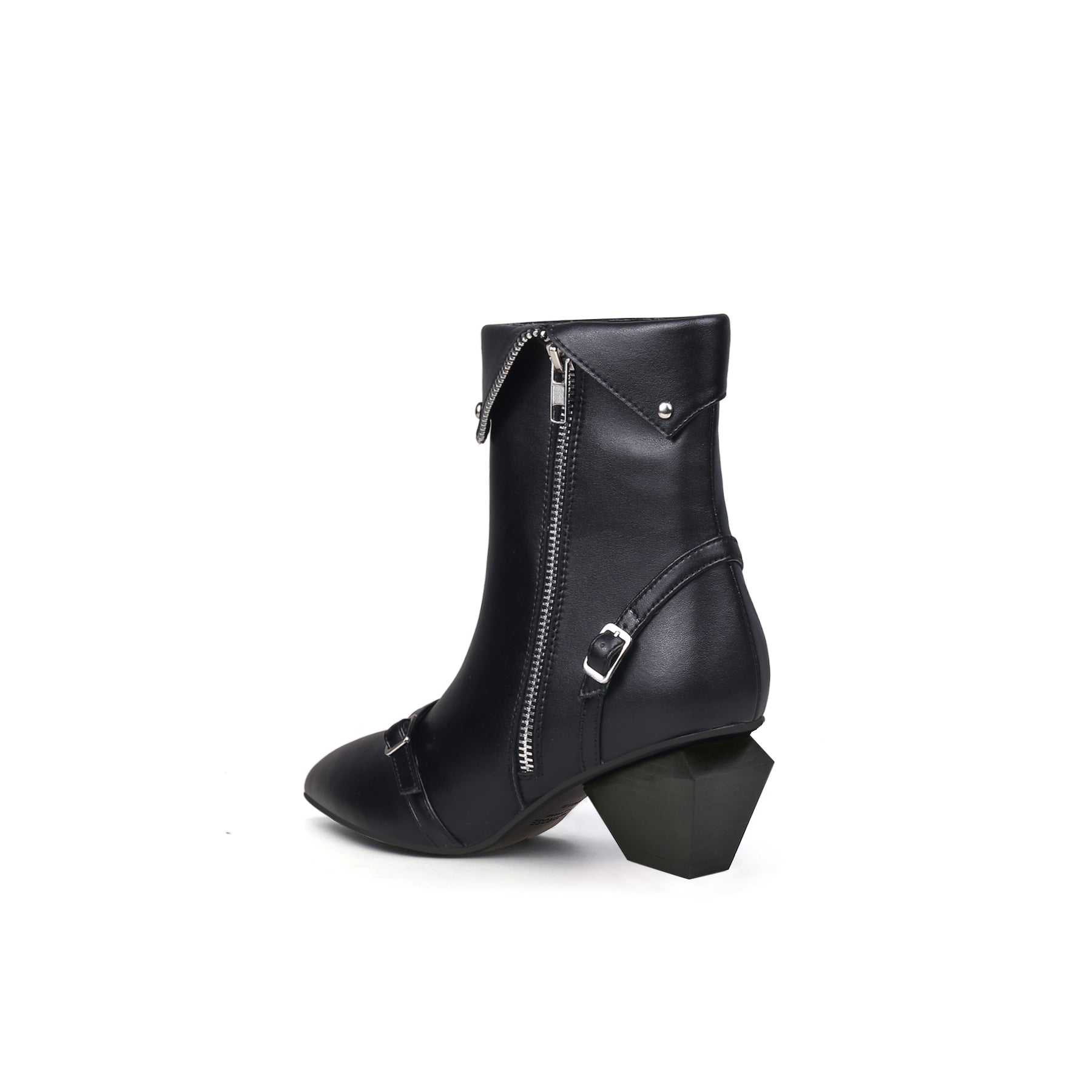 Rocking Side-zip Black Boots-3