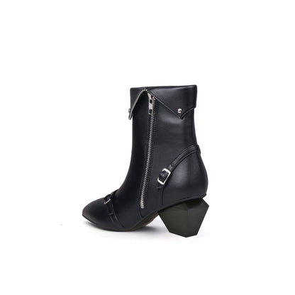 Rocking Side-zip Black Boots-3