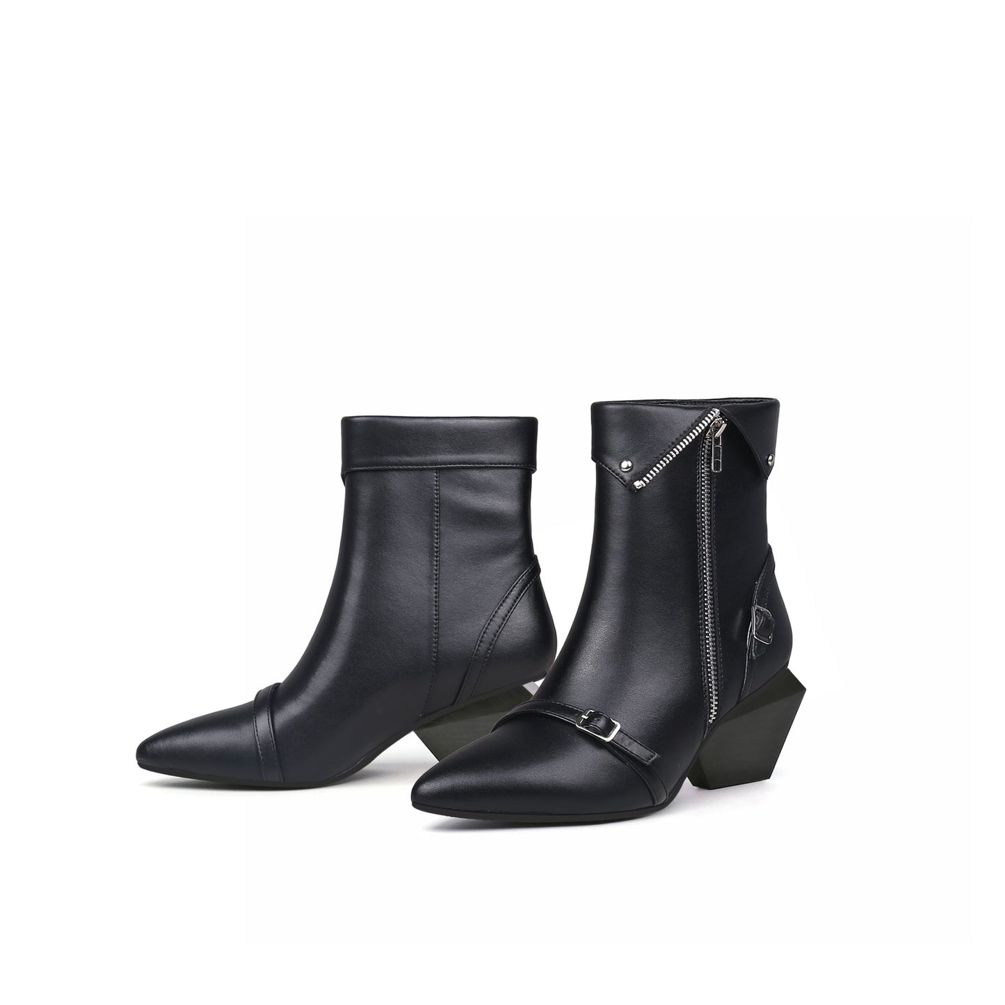 Rocking Side-zip Black Boots-4