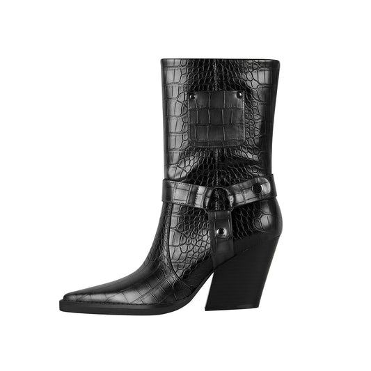 Sexy Pointed Toe Corporate Ankle Boots-0