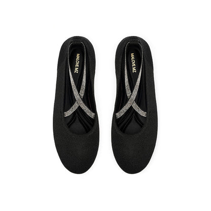 Shallow Pointed Toe Flat Versatile Commuter Ballet Shoes-1