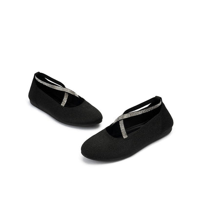 Shallow Pointed Toe Flat Versatile Commuter Ballet Shoes-4