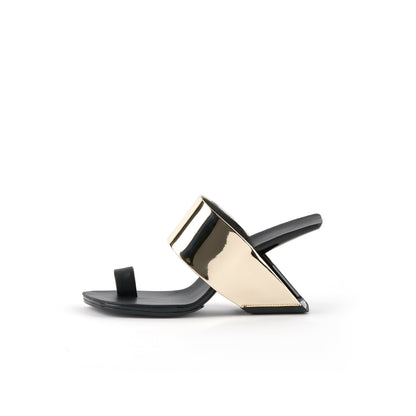 Square Toe Arch Heel Mules-5