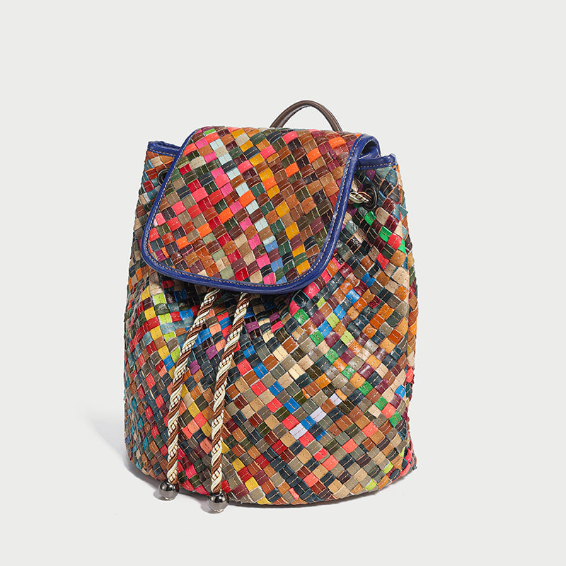 Sunset Everyday Woven Leather Backpack
