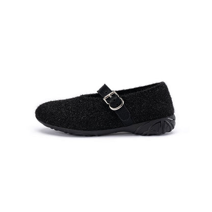 Supportive Soft Round Toe Fuzzy Loafers-0