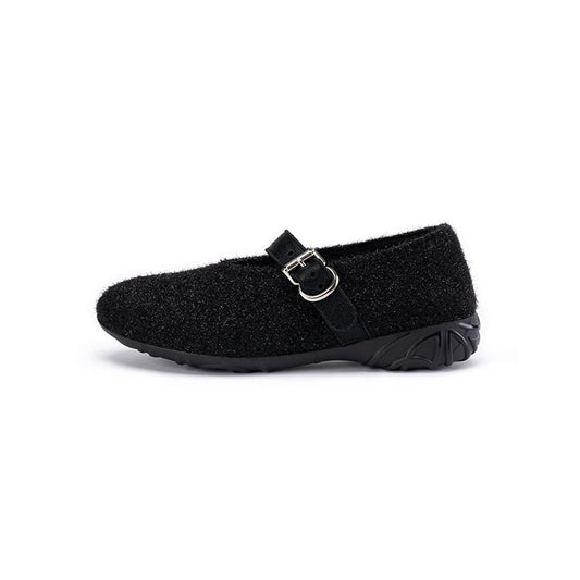 Supportive Soft Round Toe Fuzzy Loafers-0