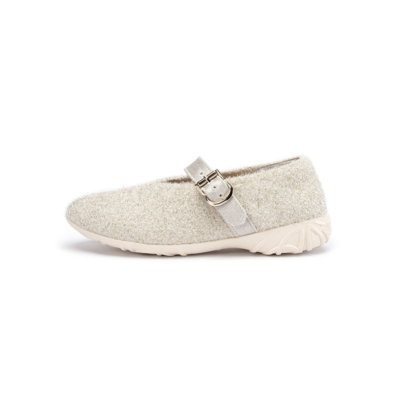Supportive Soft Round Toe Fuzzy Loafers-5