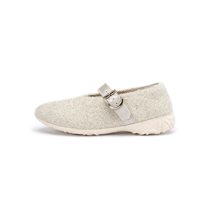 Supportive Soft Round Toe Fuzzy Loafers-5