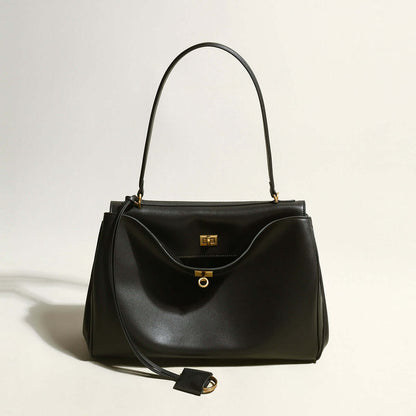 Utilitarian Black Satchel-1