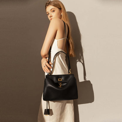 Utilitarian Black Satchel-0