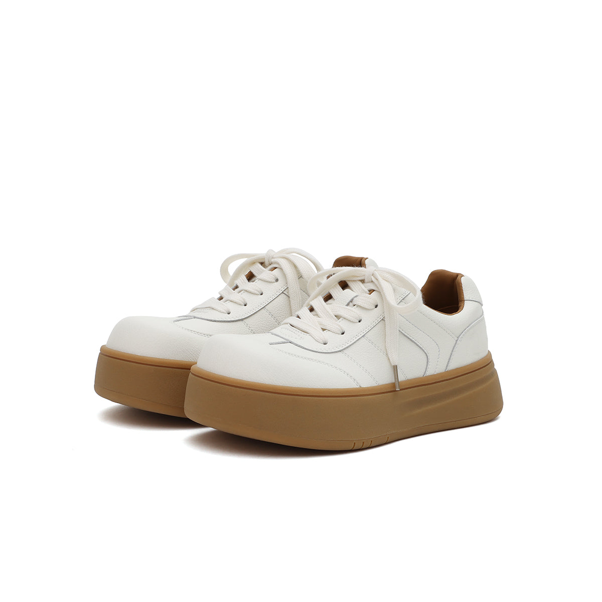 Versatile Neutral Platform Sneakers-1