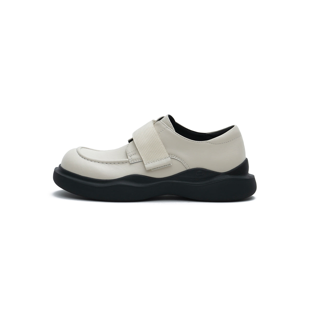 Versatile Round-Toe Velcro-Strap Platform Loafers-0