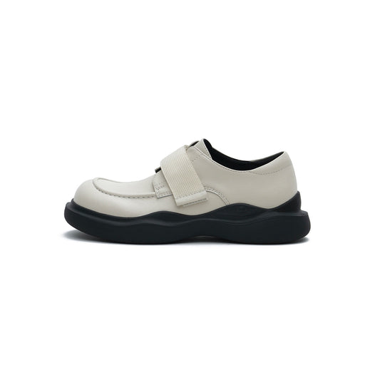 Versatile Round-Toe Velcro-Strap Platform Loafers-0