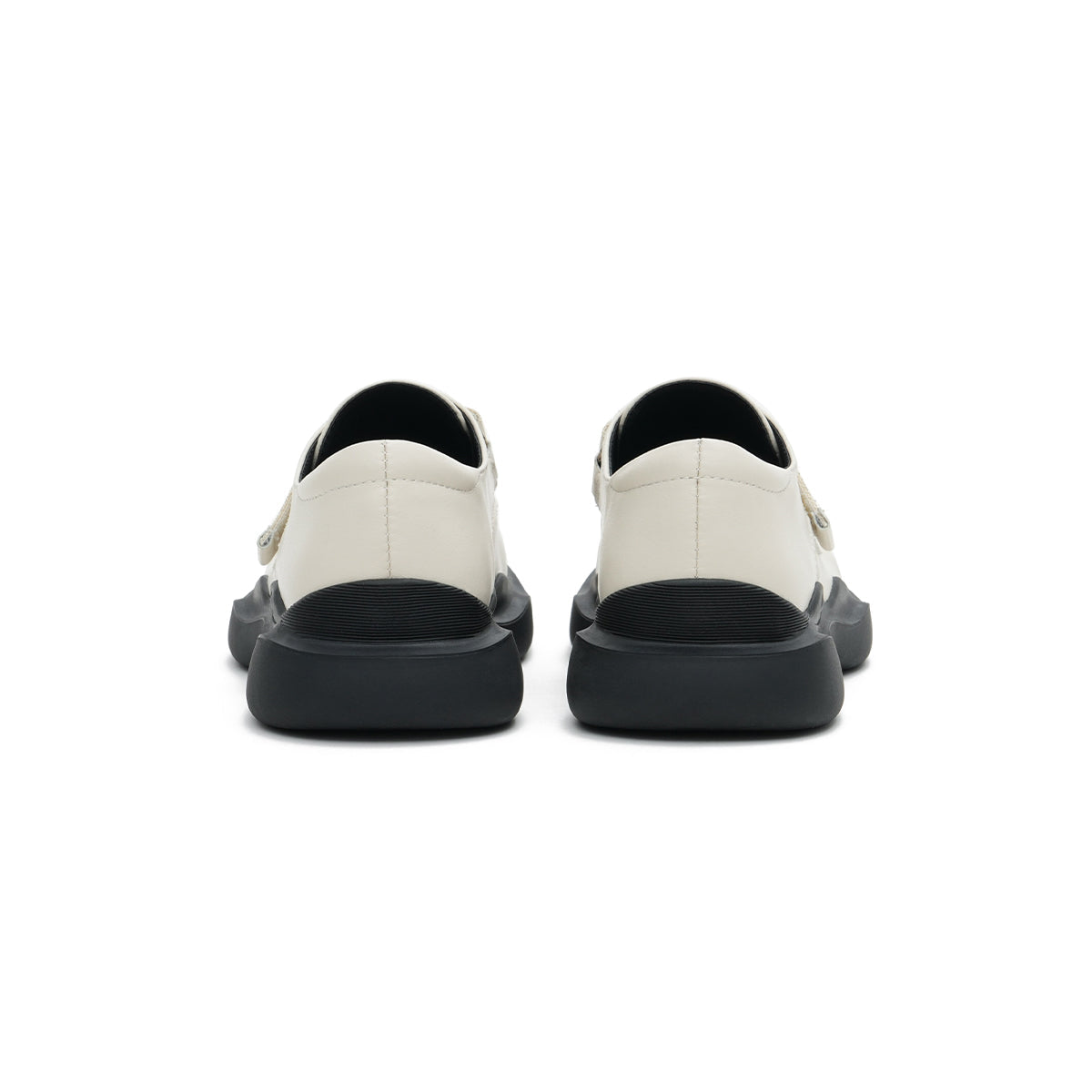 Versatile Round-Toe Velcro-Strap Platform Loafers-2