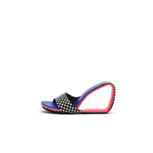 Vibrant Textured Wedge Mules-0